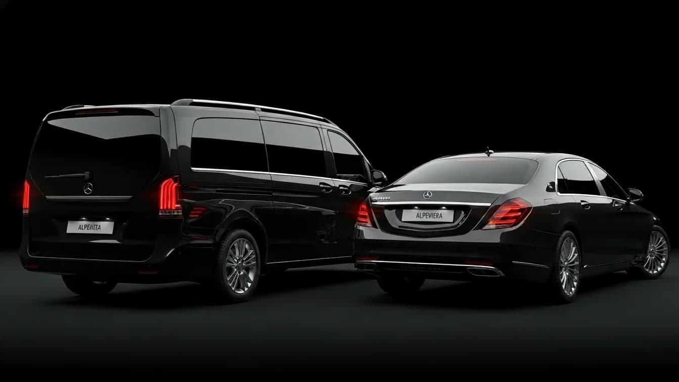 Flotte Mercedes premium chauffeur privé Courchevel - Classe S, E, V