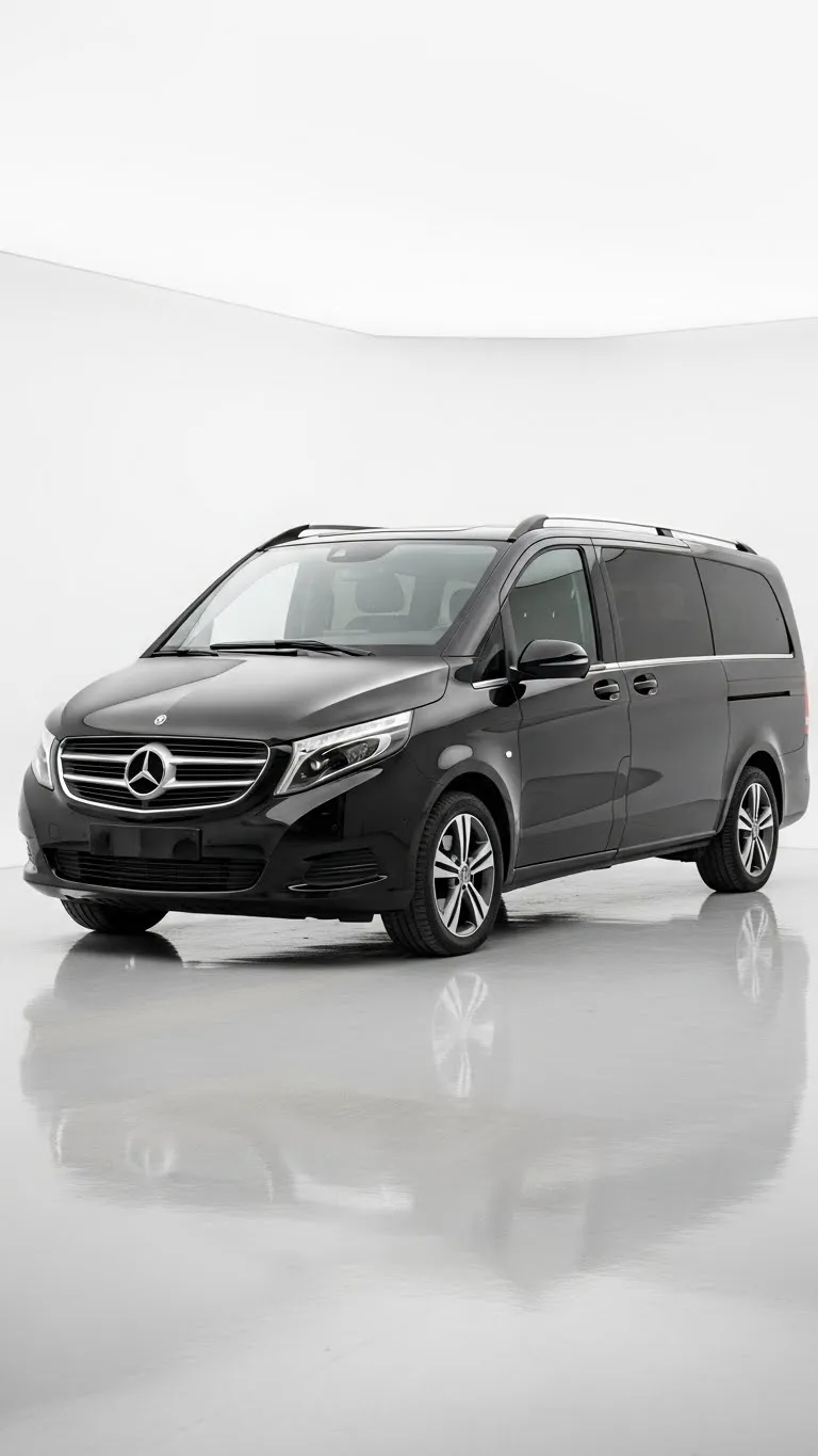 Mercedes V-Class with chauffeur for a private transfer from Geneva to Val d’Isère