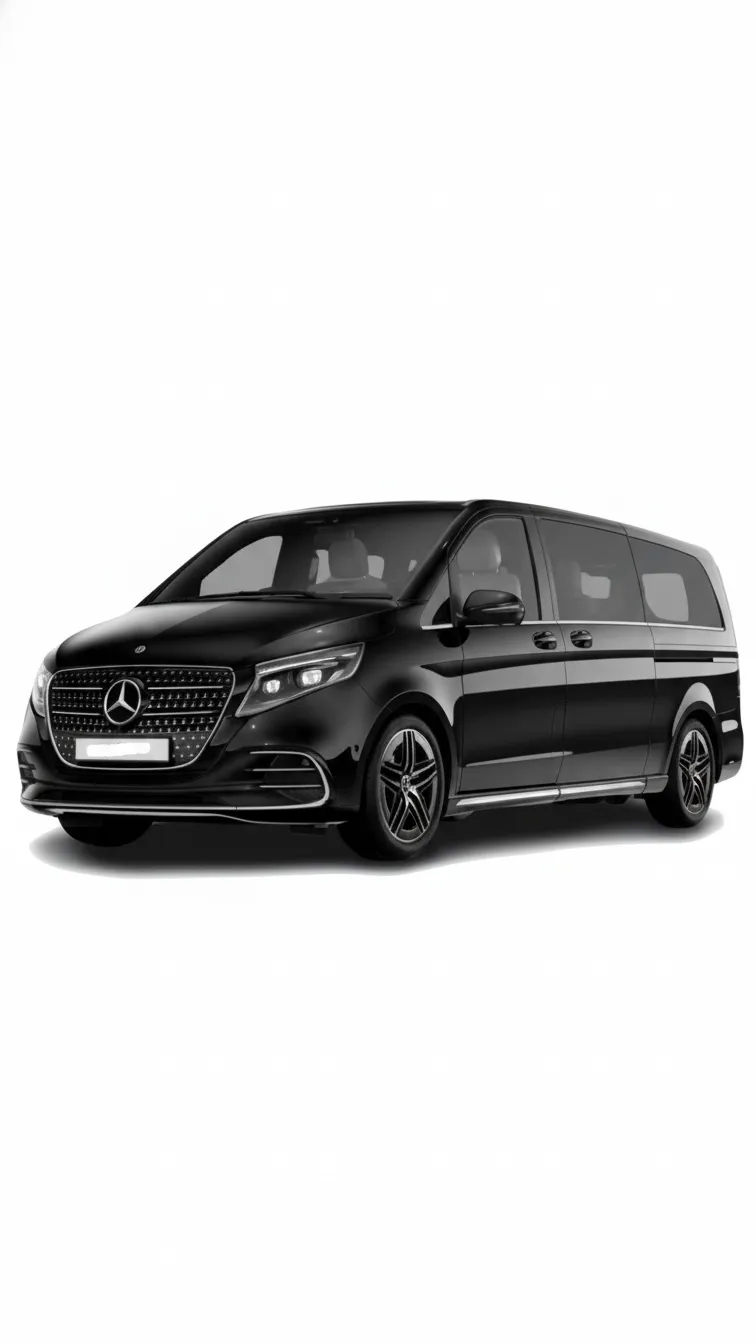 Mercedes Classe V chauffeur privé Courchevel - Transport groupe famille ski